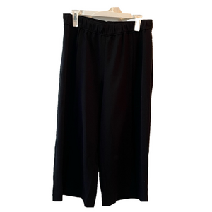 Club Monaco Oversized Black Wide Leg Cropped Pants - Women’s Small